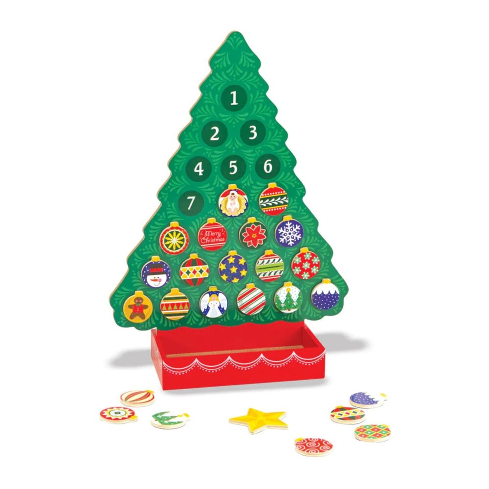 Melissa & Doug Countdown to Christmas Wooden Advent Calendar Magnetic Tree NEW